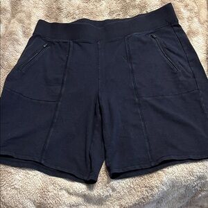 Talbots Navy Shorts with Zippered Details